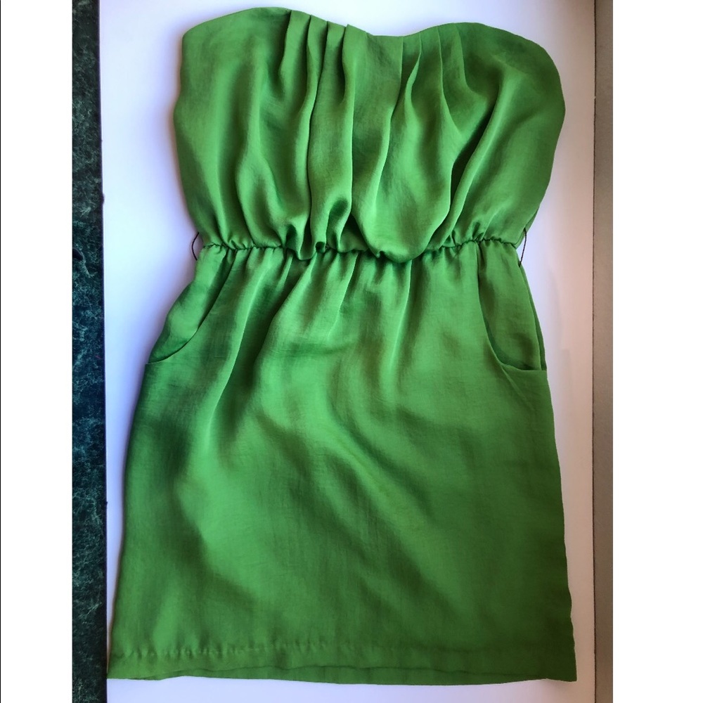 Green Dress Strapless
